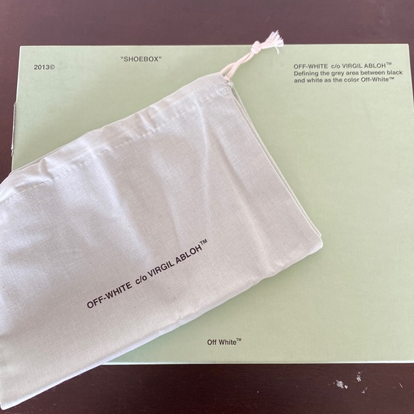 Off-White™ SZ 41 White Leather Zip Tie Pointed Toe Bootie 14off1221 - Picture 7 of 9